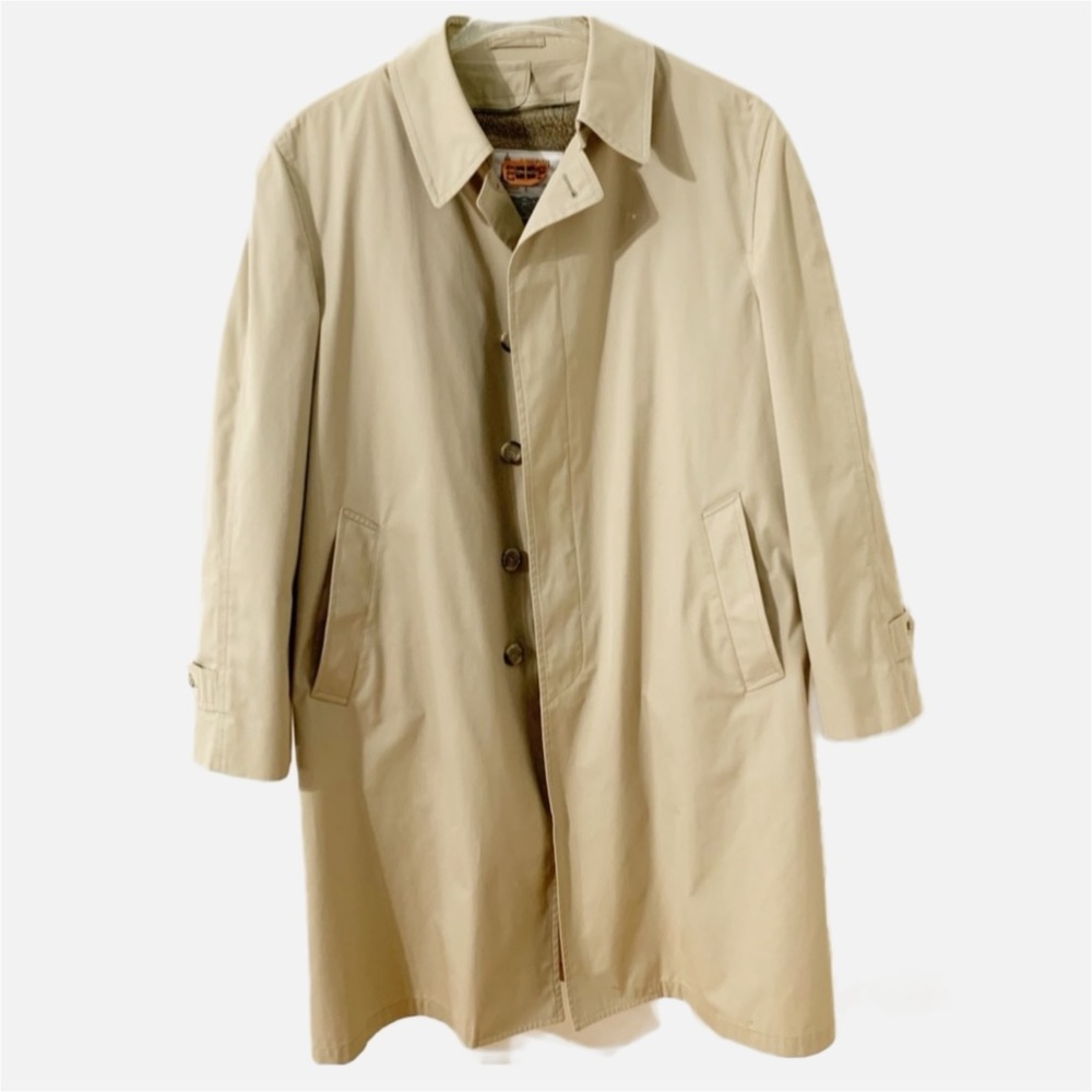 Vintage London Fog Maincoats Fully Lined Removable Insulation Raincoat Overcoat